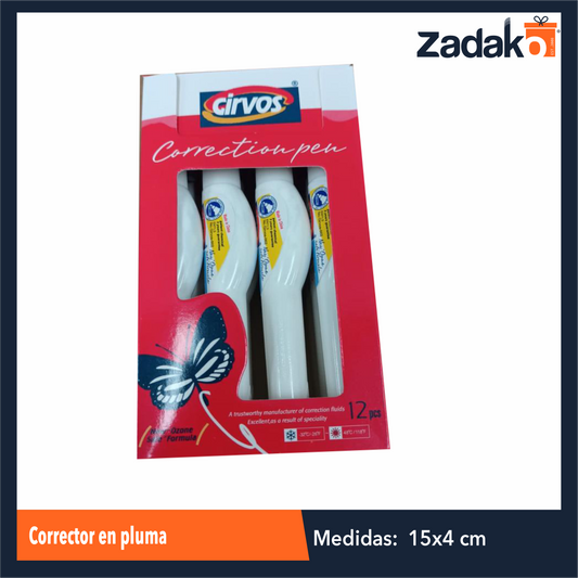 ZP-1440 CORRECTOR EN PLUMA CON 12 PIEZAS O CAJA CON 60 PQTS